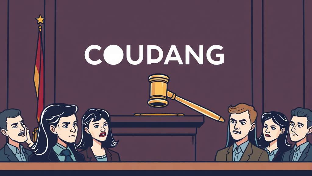 소송 진행 현황 (illustration 스타일)