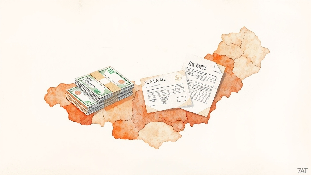 수수료, 지역별 차이 & 산정 기준 (watercolor 스타일)