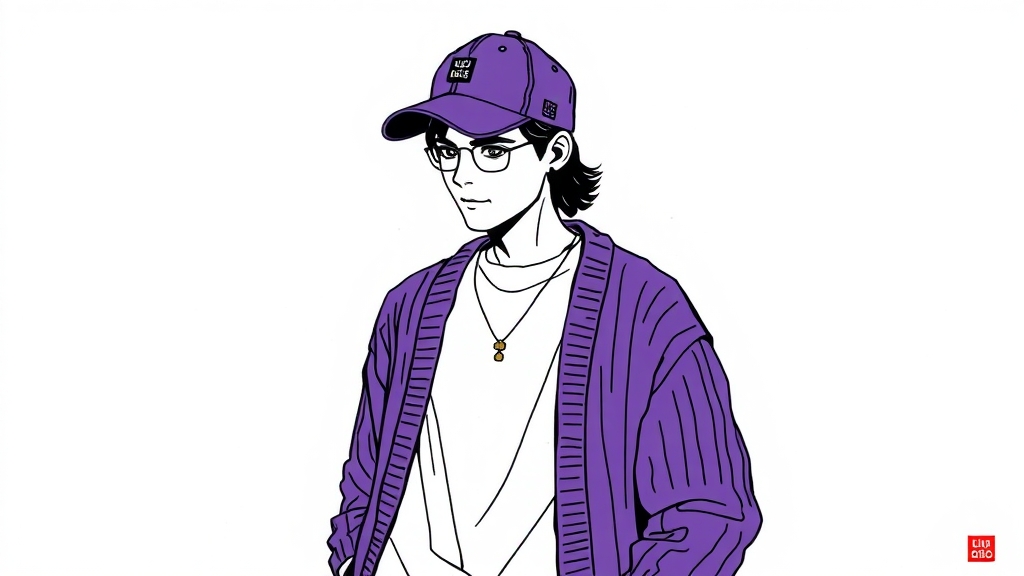 스타일링 제안: 개성있는 코디 연출 (illustration 스타일)