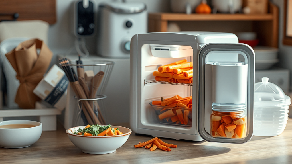 왜 미니 김치냉장고가 필요할까? (realistic 스타일)