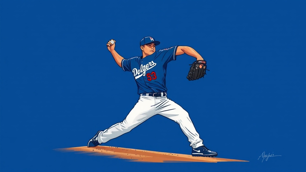 다저스 불펜, 그의 역할은? (illustration 스타일)
