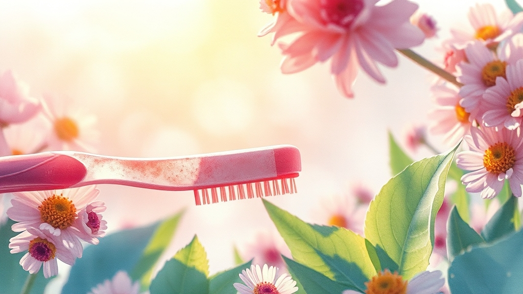 잇몸 건강, 생활 습관이 중요! (watercolor 스타일)