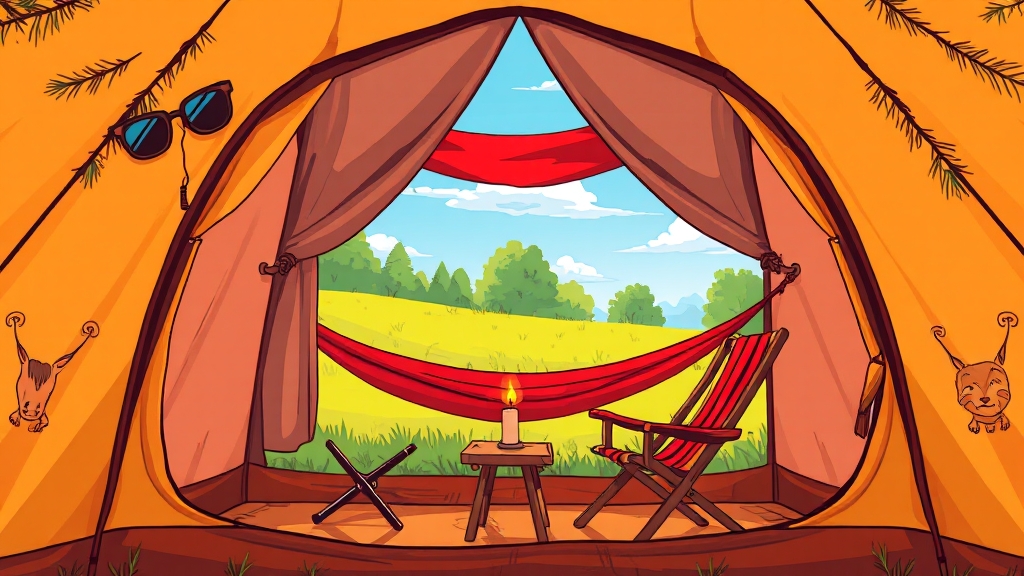 에어텐트 핵심 특징과 장점 (cartoon 스타일)