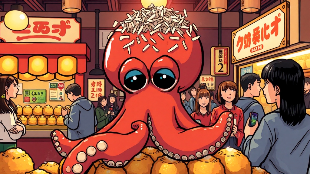 타코야끼 명가 베스트 3 (cartoon 스타일)