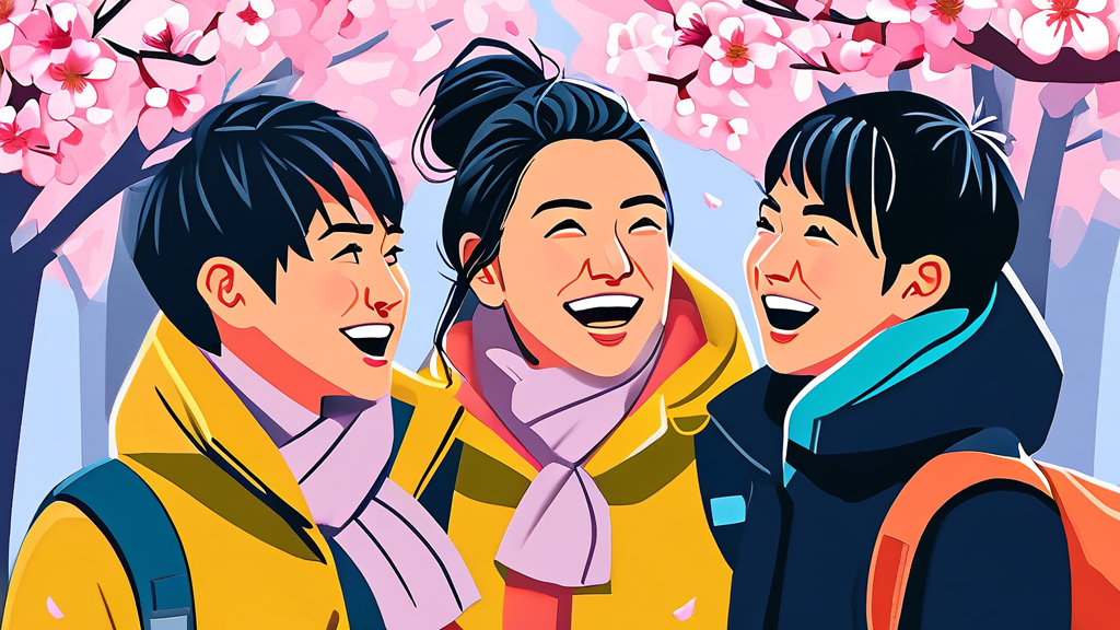 서울 벚꽃 개화 및 만개 예상 (illustration 스타일)