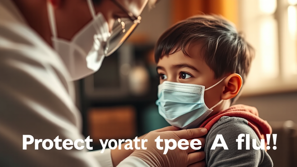 A형 독감 예방 및 대처 (realistic 스타일)