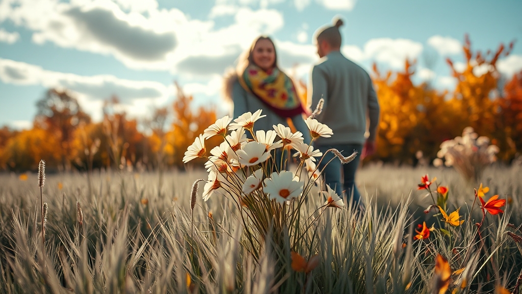 가을 여행의 매력 (realistic 스타일)