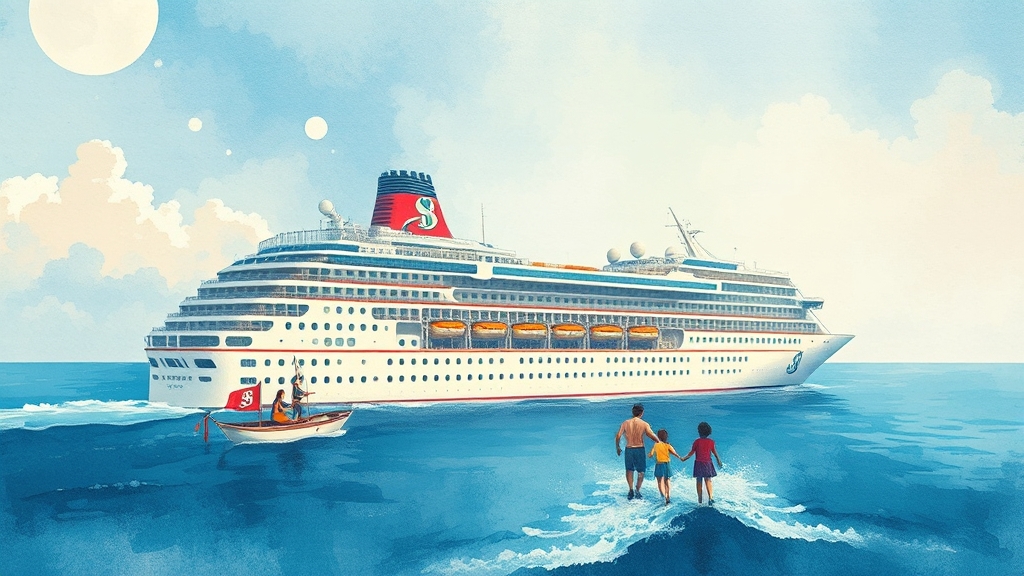 크루즈 종류별 특징 비교 (watercolor 스타일)