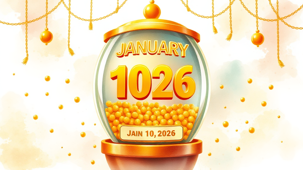2026년 1월 10일 로또 상상 (watercolor 스타일)