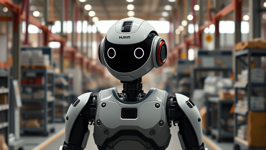 AI 기술과 로봇 솔루션 플랫폼 (realistic 스타일)