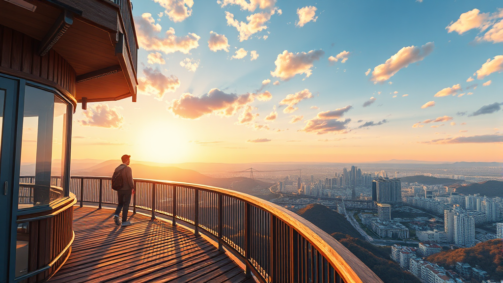 용마산 스카이워크 이용 꿀팁 및 FAQ (realistic 스타일)