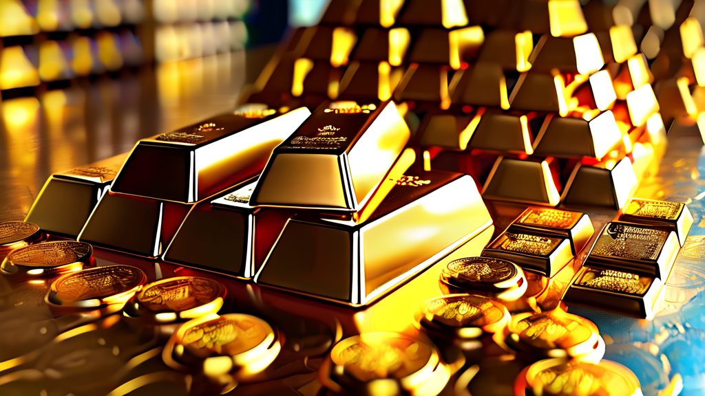 금 선물 거래의 기본: 증거금과 EZ스퀘어의 역할 (realistic 스타일)