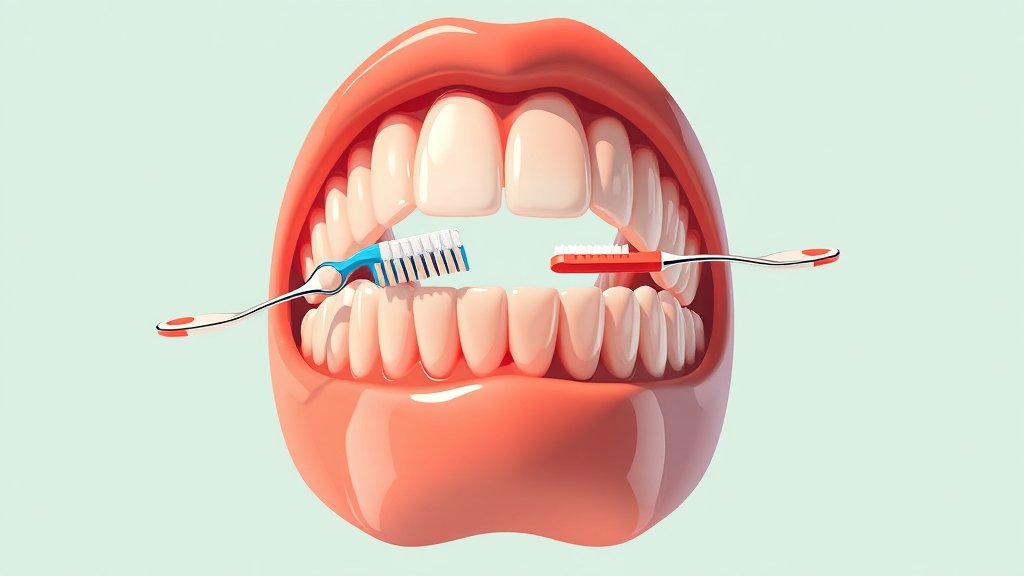 잇몸 퇴축 막는 생활 습관 (illustration 스타일)