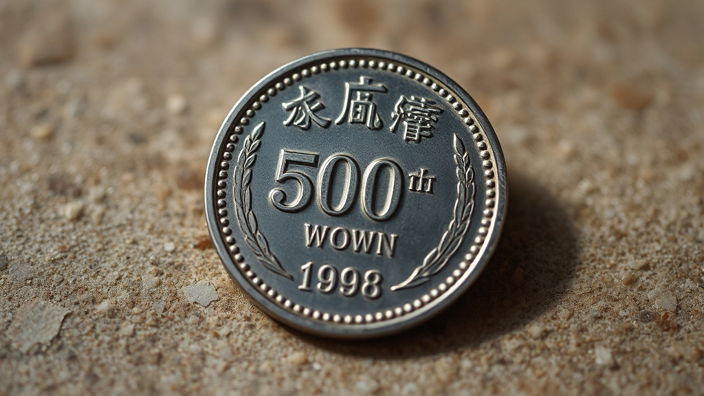 1998년 500원 현재 시세 (realistic 스타일)