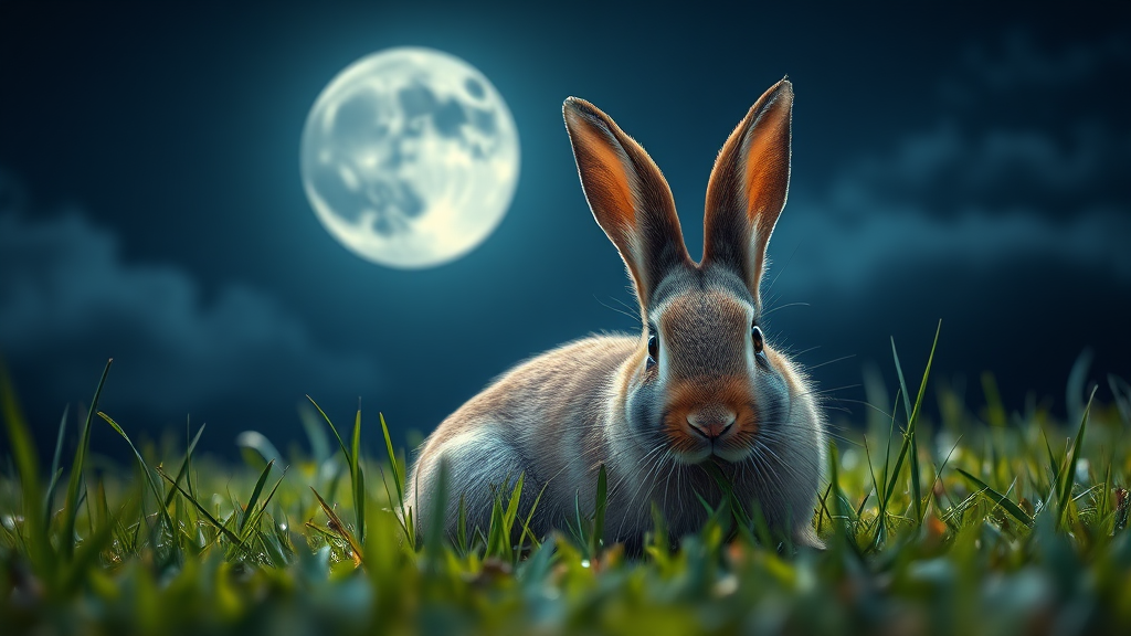 토끼띠 운세: 안정과 균형이 중요한 해 (realistic 스타일)