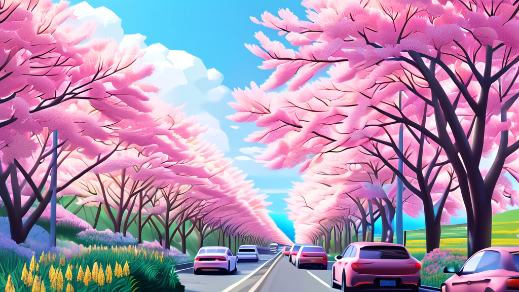 제주 벚꽃 여행 준비물 및 팁: 완벽한 여행을 위한 가이드 (illustration 스타일)