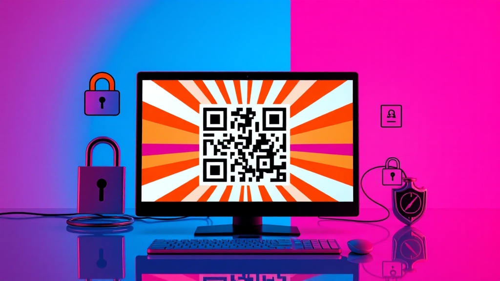 QR 코드로 간편 로그인 & 보안 UP! (popart 스타일)