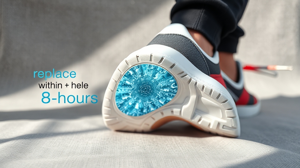 발바닥 파스, 제대로 붙이는 방법 (realistic 스타일)