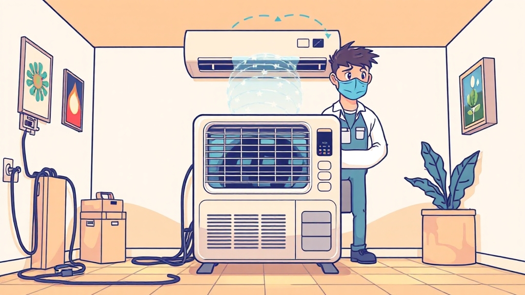 자동 청소 시 주의사항 (cartoon 스타일)