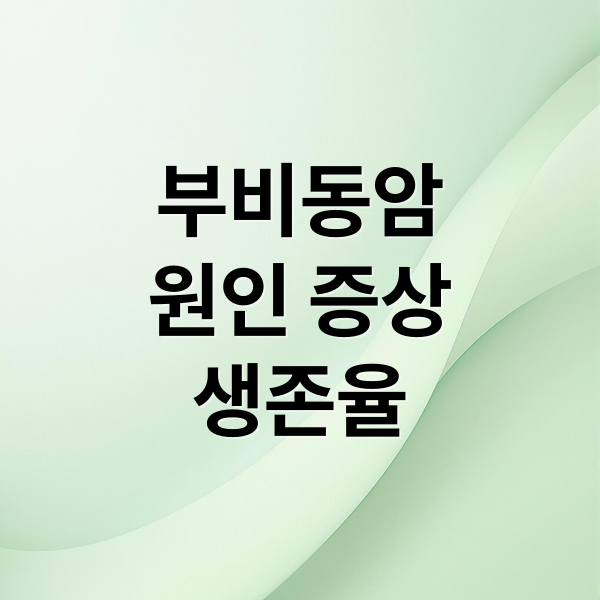 부비동암
원인 증상
생존율 (부비동암 증상 치료)