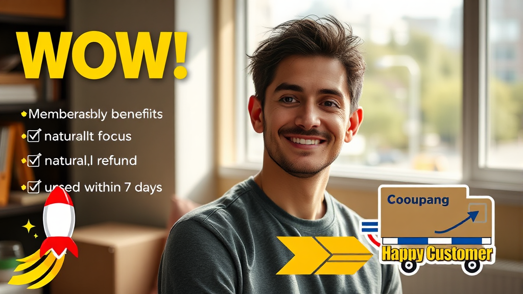 쿠팡 환불 기준 및 절차 (realistic 스타일)