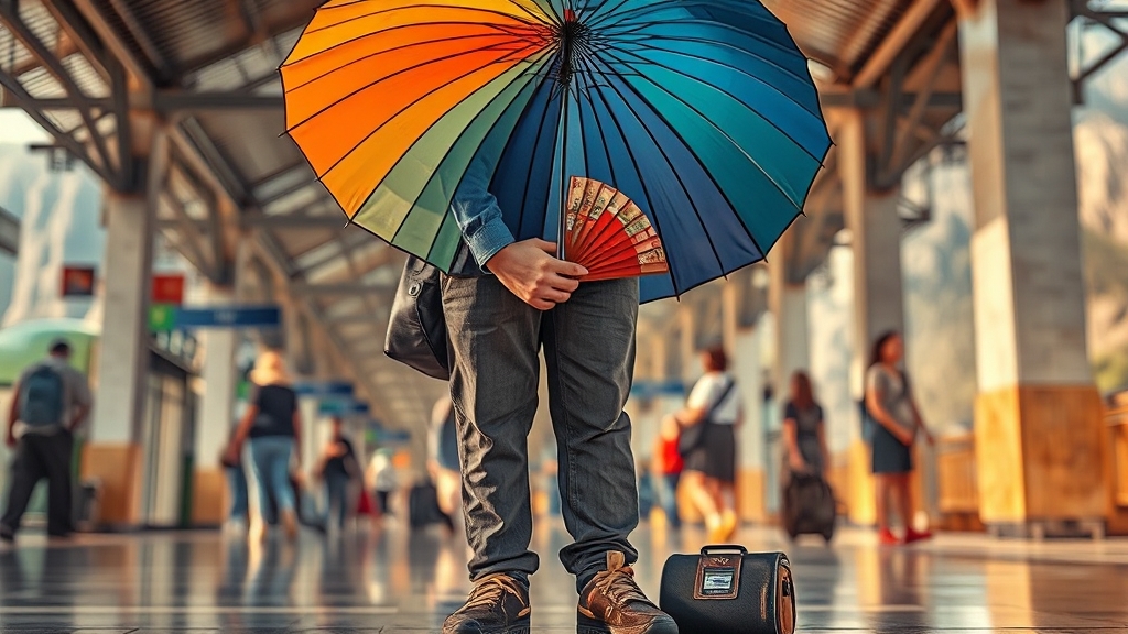 여행 전 필수 준비물 (realistic 스타일)