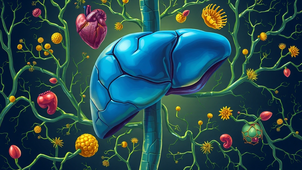 간 건강 관리 중요성 (illustration 스타일)