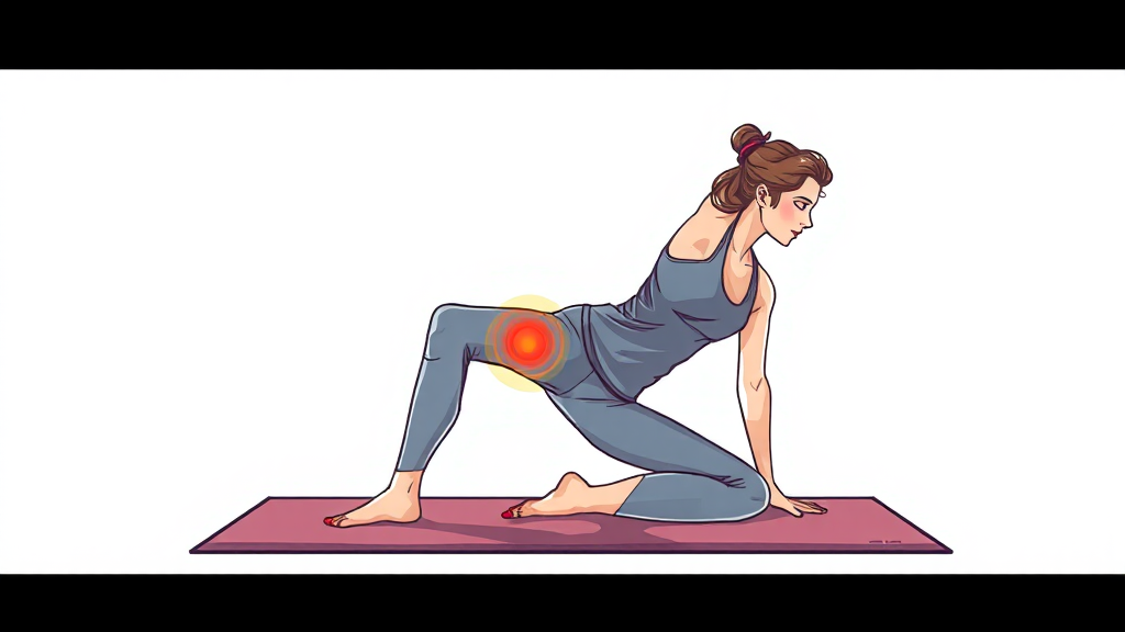 무릎 통증, 스트레칭으로 해결! (illustration 스타일)