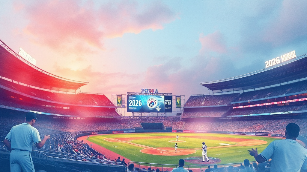 2026 WBC 개요 및 일정 (watercolor 스타일)