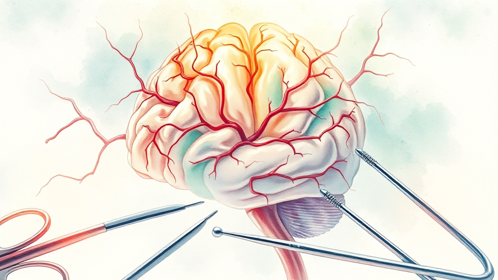 모야모야병, 어떻게 치료하나요? (watercolor 스타일)