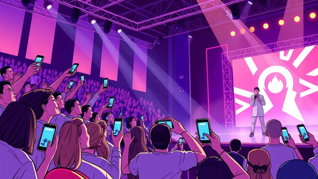 생방송 실시간 문자 투표 (illustration 스타일)