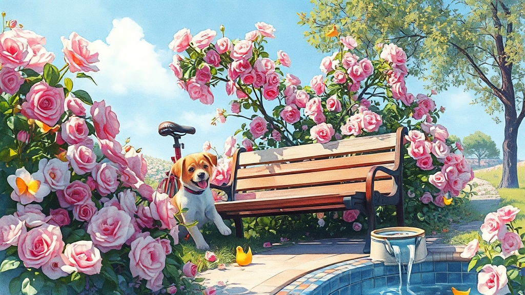 편의시설 및 이용 안내 (watercolor 스타일)