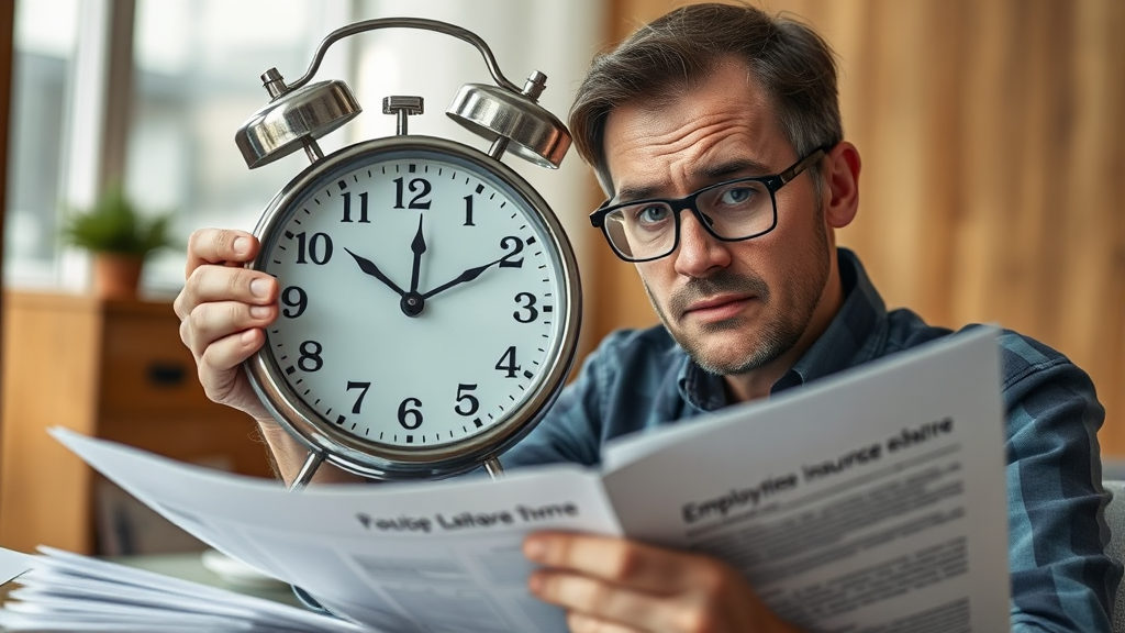 초단시간 근로자 고용보험 및 실업급여 (realistic 스타일)