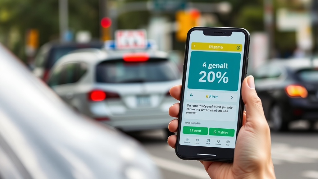 교통법규 위반, 어떻게 조회하고 납부하나요? (realistic 스타일)