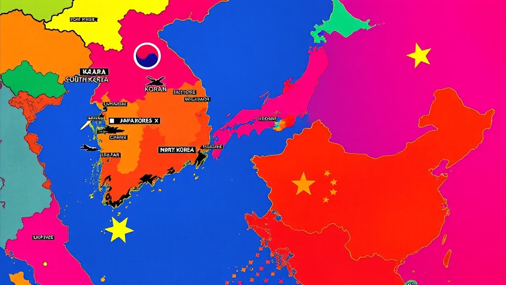 주변국 군사력 비교 분석 (popart 스타일)