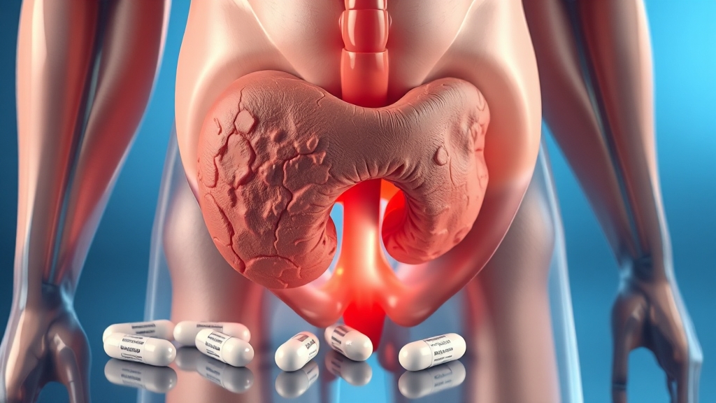 전립선비대증 약물 치료 상세 (realistic 스타일)
