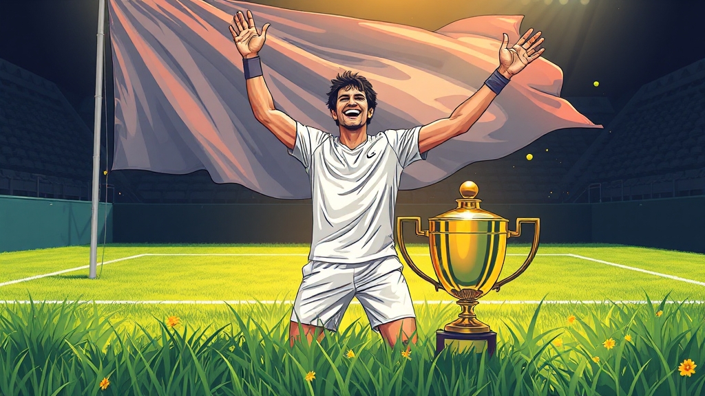 US 오픈 8강 및 결승 진출 (illustration 스타일)