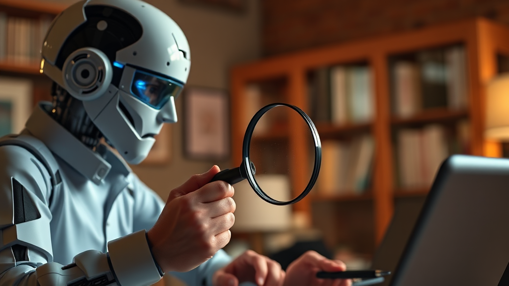 AI 챗봇 활용 시 주의사항 (realistic 스타일)