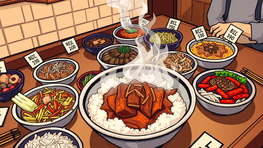 메뉴별 상세 가격 비교 (cartoon 스타일)