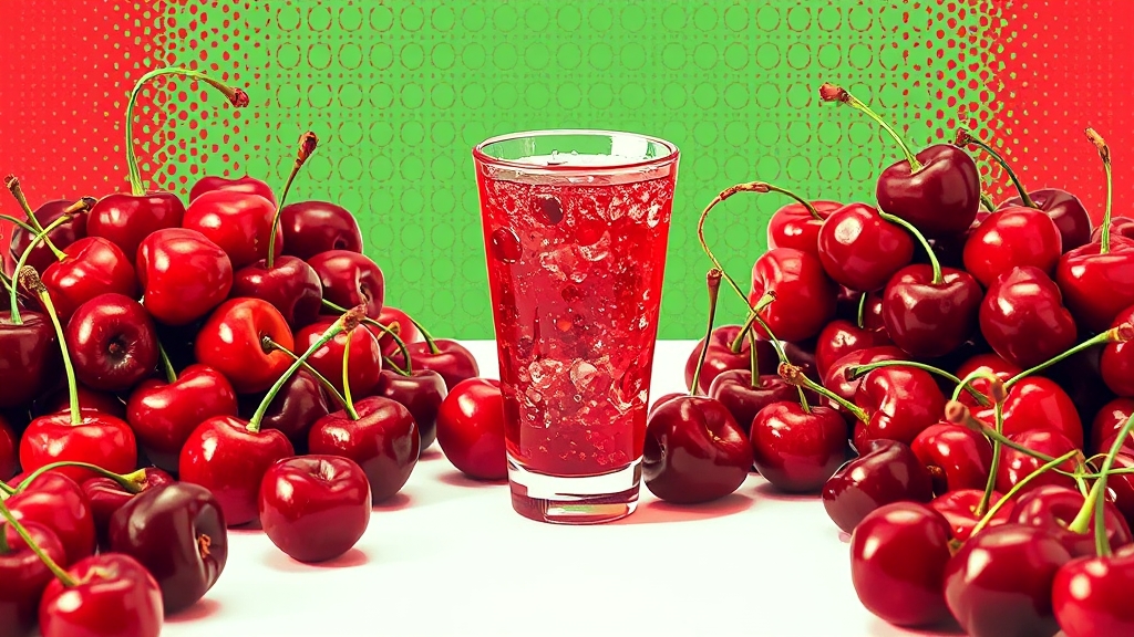 체리 종류별 특징 (popart 스타일)