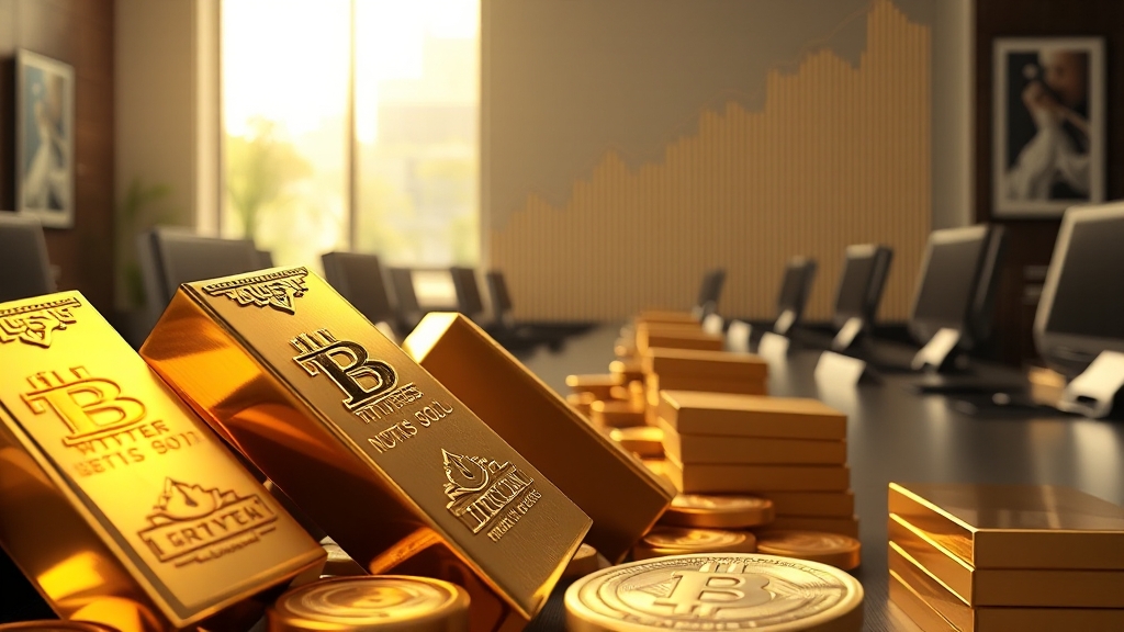 금, 가상화폐 시세 분석 (realistic 스타일)