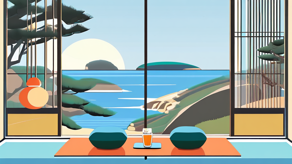 나만의 힐링 여정 만들기: 숙소 및 교통 정보 (illustration 스타일)
