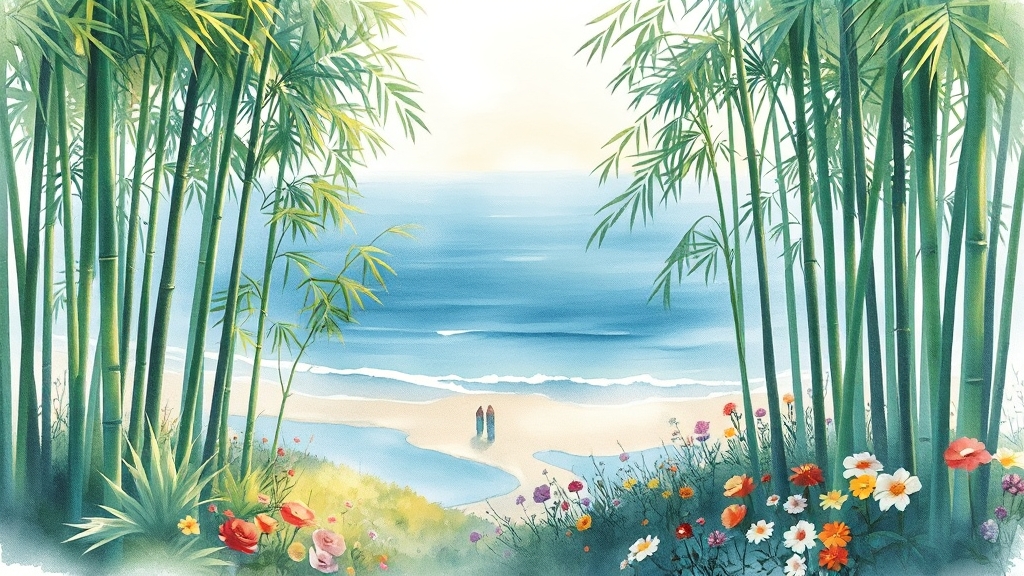 죽도, 어떤 곳일까요? (watercolor 스타일)