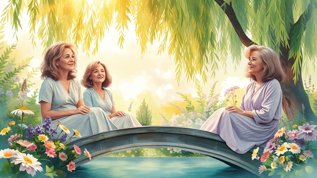 호르몬 변화, 갱년기 증상 어떻게 대처할까? (watercolor 스타일)