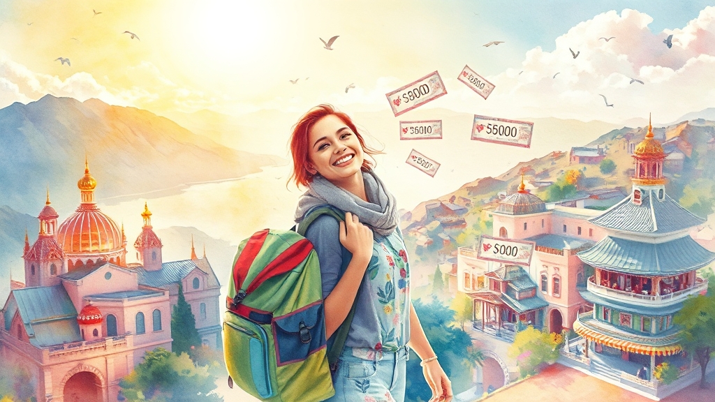 2025년, 행복한 여행을! (watercolor 스타일)