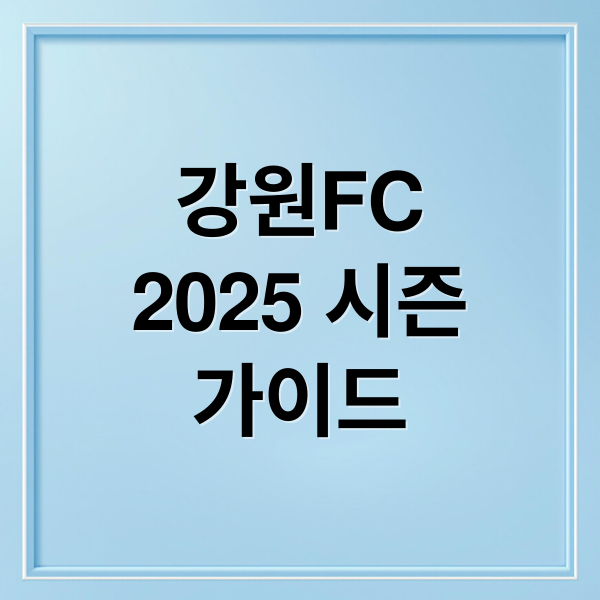 강원FC
2025 시즌
가이드 (강원FC)