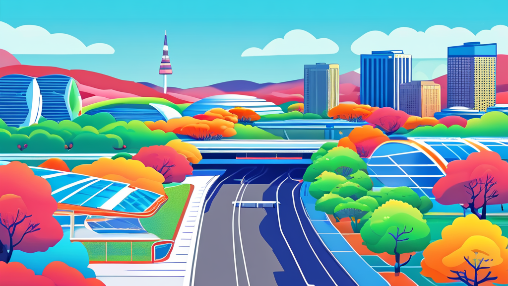 강동 헤리티지 자이: 입지 환경과 미래 가치 전망 (cartoon 스타일)