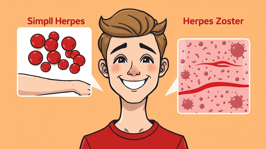 단순 포진 vs 대상 포진, 뭐가 다를까? (cartoon 스타일)