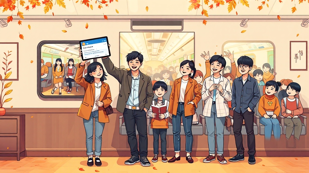 추석 기차표 예매 시 유의사항 (illustration 스타일)