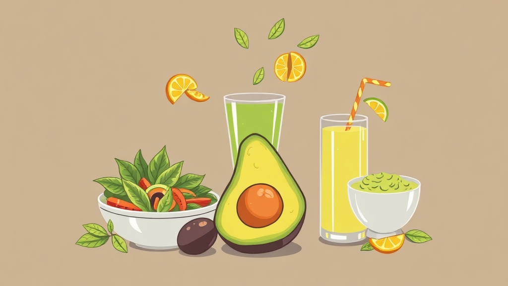 아보카도, 어떻게 먹어야 맛있을까? (illustration 스타일)
